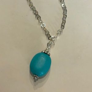 Sterling silver and genuine Turquoise necklace